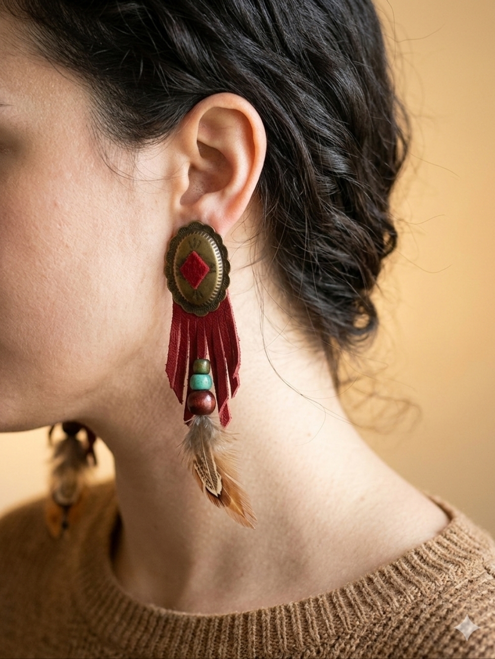 Native‎ American Tribal Pendant Earrings
